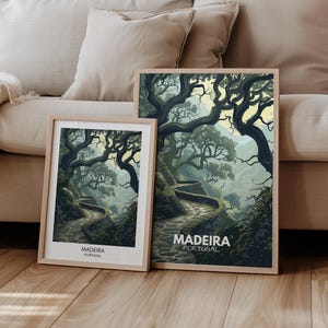 Madeira Poster Portugal Reiseposter I Geschenk Reisen Natur Landschaft | Reisdruck | Retro Wandbild