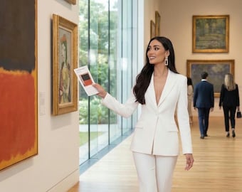 WHITE  Women’s 2 Piece Suit | Blazer & Pants | Custom Tailored Formal Outfit