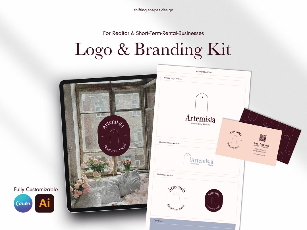 Modern Canva Branding Kit Template for Real Estate & Airbnbs - Digital ...