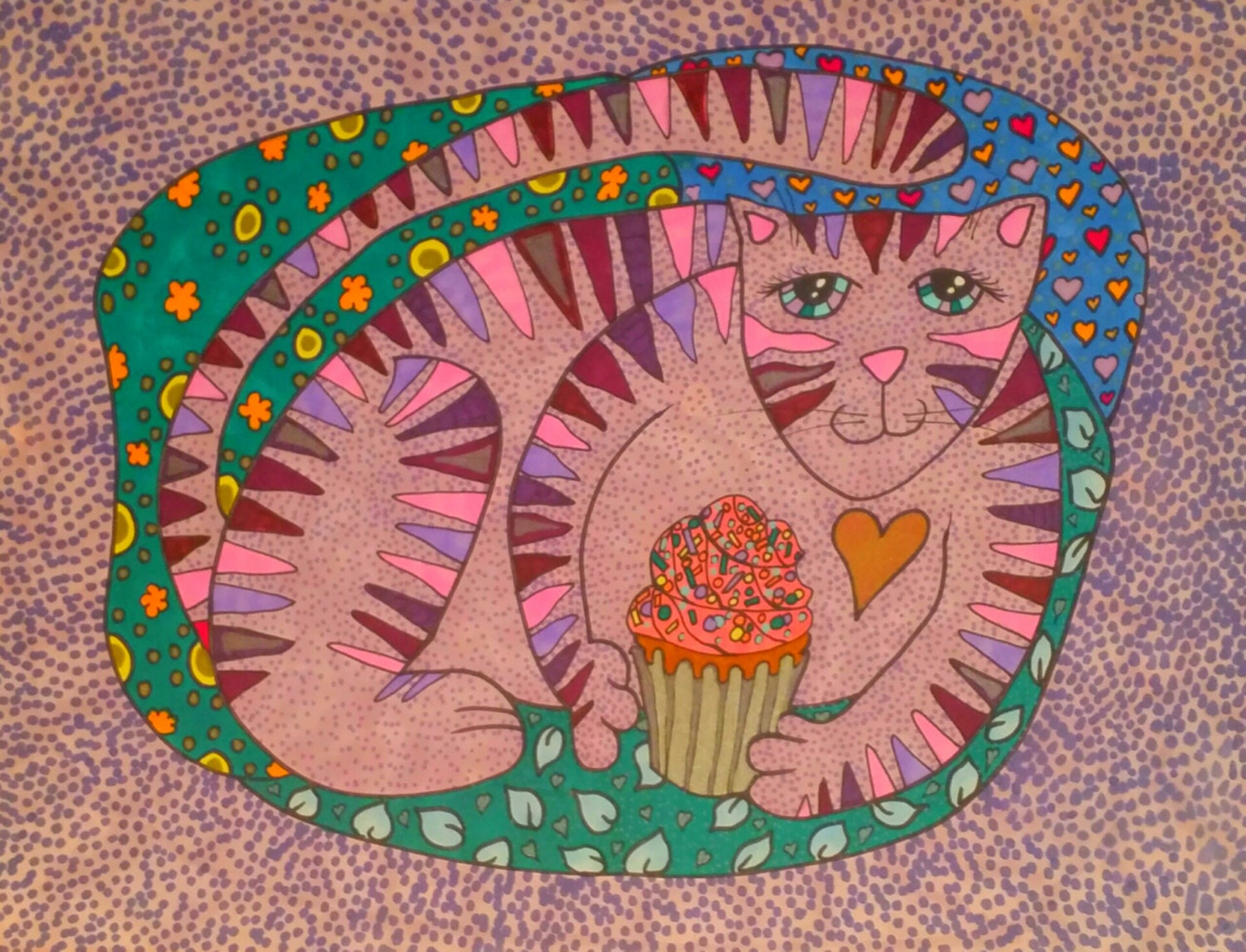 Cupcake Cat Coloring Page Digital Download Instant - Etsy