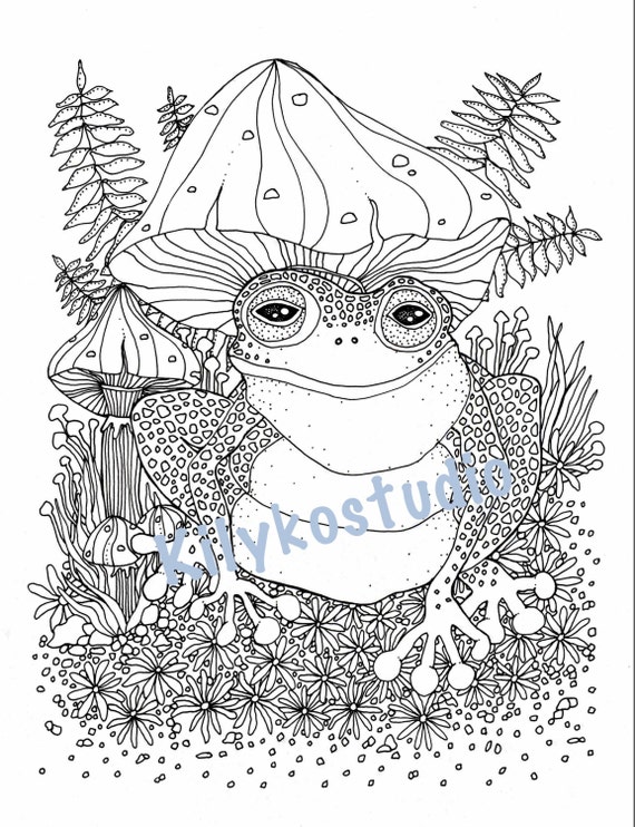 adult frog coloring pages