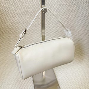 Bolso minimalista de los años 90, cartera de piel, cartera de mano de piel, bolsos pequeños con asa superior, minibolsos de mano de piel de becerro