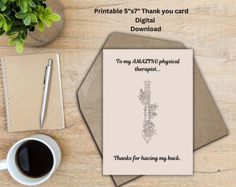 Physical Therapist Thank You Card