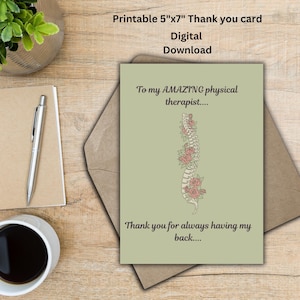 Physical Therapist Thank You Card