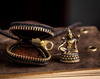 Antique Green Tara Bronze Statue | Himalayan Buddhist Sculpture | Pala Style Handmade Deity Figure