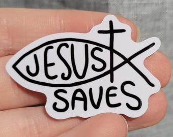 Naklejka Jezus Ratuj V2