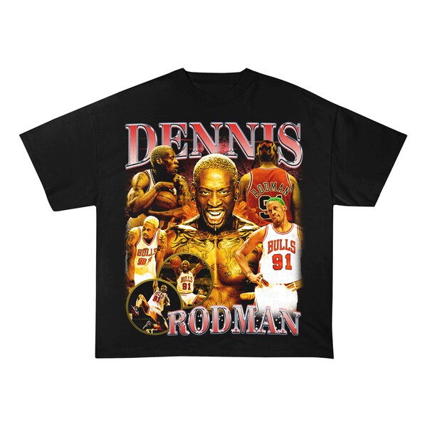 Sneaker Con Dennis Rodman Graphic T-shirt Men Large Black Short Sleeve