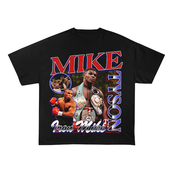 Mike Tyson T-Shirt | Boxing Graphic Tee | Y2K Shirt | Vintage Streetwear | Autographed T-Shirt