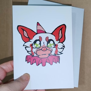 Chester the Red Panda Clown Greeting Card - Birthday Card, Blank Card, Panda, Clown
