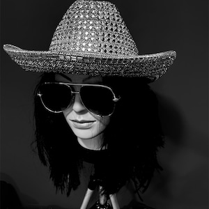 Beautiful Handcrafted Rhinestone Party Cowboy Hat