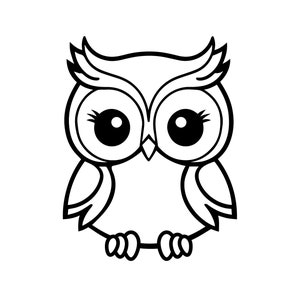 Schattige meisjesuil SVG voor DIY, Circuit en Pod. Direct downloaden + commercieel gebruik. Gratis png-uil inbegrepen!