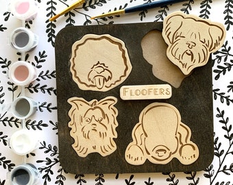 DIY paint kit - FLOOFERS Dog Magnet Kit