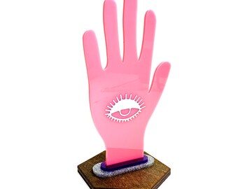 Evil Eye PINK Acrylic Hand Ringholder Double-Sided Design