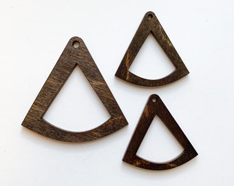 Triangle Earring and Necklace Blank for Macramé Jewelry - stained