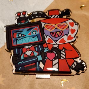 VoxVal (StaticMoth) 3.5in Front Side Epoxy Acrylic Standee [Hazbin Hotel]