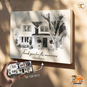 Custom Watercolor House Painting, Custom Sketch House Portrait From Photo Home Portrait, Housing Warming Gift