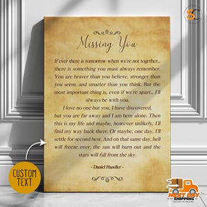 Custom Quote Canvas Wall Art – Personalized Poem, Song Lyrics, or Inspirational Message Print – Minimalist Gift for Home or Office