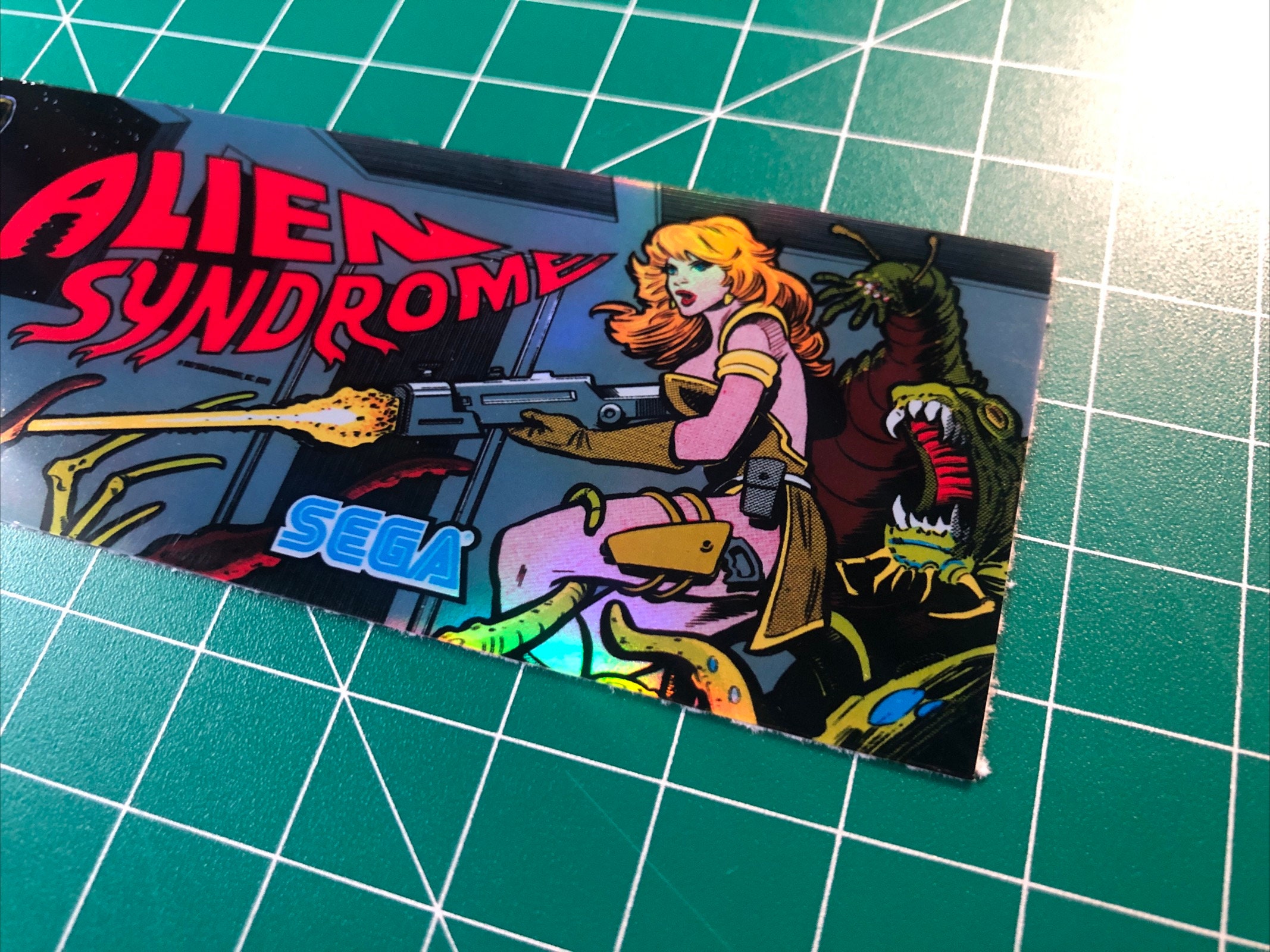 Sega Alien Syndrome Arcade Marquee Sticker 2x5.75” Glossy Decal ...