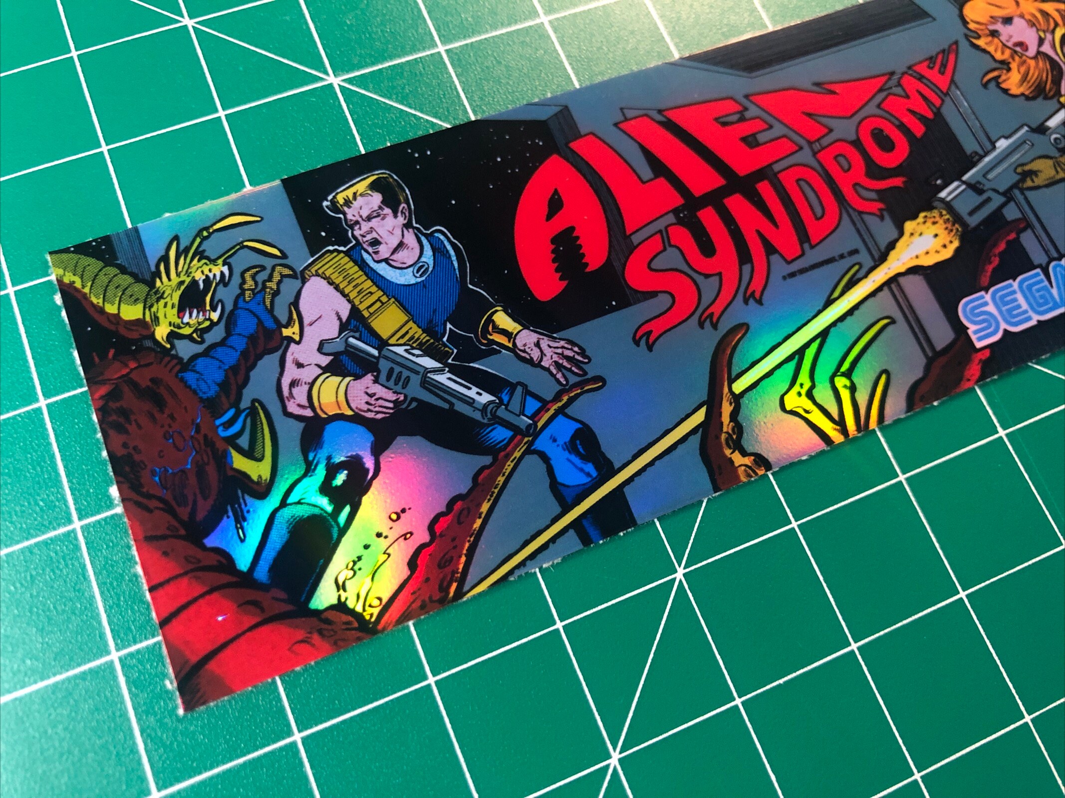 Sega Alien Syndrome Arcade Marquee Sticker 2x5.75” Glossy Decal ...