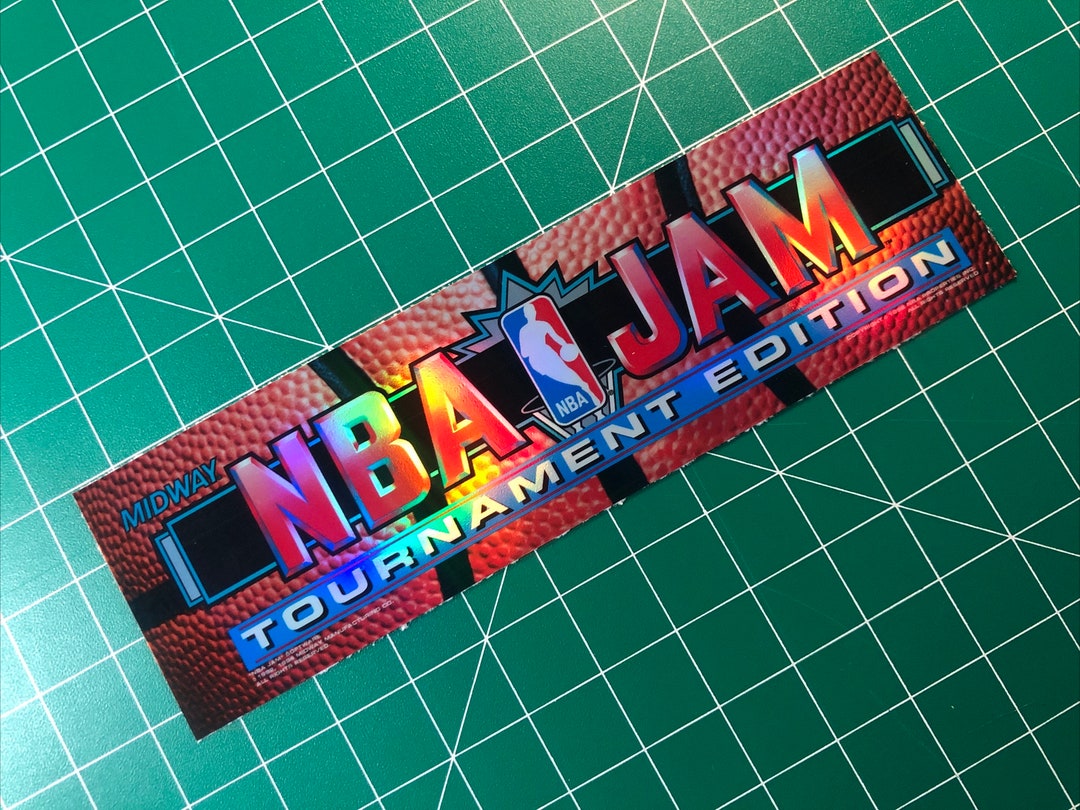 NBA Jam TE Arcade Marquee Sticker 1.75x5.75” Glossy Decal Holographic ...