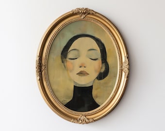Designer Portrait Art Print | Square Cottagecore Room Decor