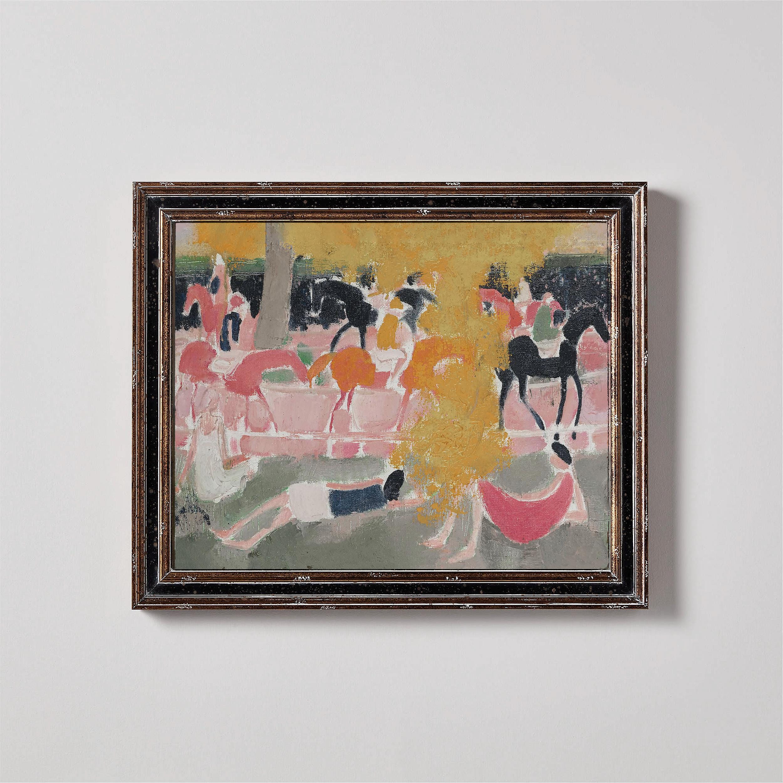 Horse Lover's Gift | Antique Equestrian Wall Art Print | Abstract Horse Wall Art | Above Bed Decor | Shipped Wall Prints