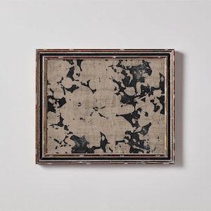 Neutral Abstract Floral Print: Cottagecore Japanese Botanical Wall Art