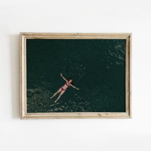 Coastal Portrait Oil Painting Print | Neutral Cottage Core Wall Decor | Designer Gallery Art | Printed and Shipped Wall Art