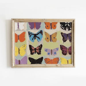 Colorful Butterfly Art Print | Abstract Insect Wall Decor