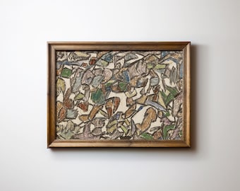 Vintage Modern Abstract Art Print | Mid Century Gallery Wall Decor