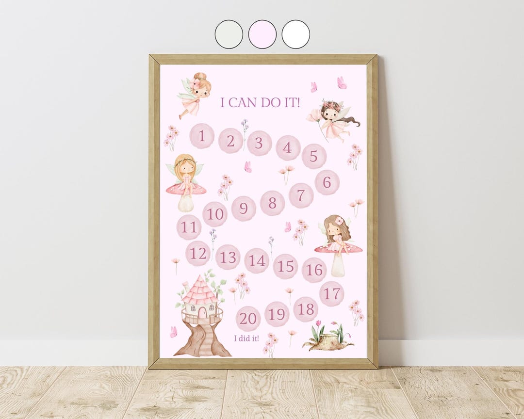 Reward Chart Kids Fairy - Habit Tracker (digital Download) - Etsy