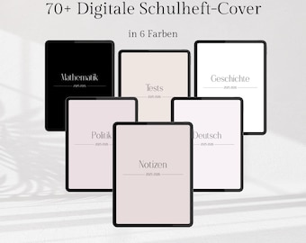 Digitale Schulheftcover GoodNotes, iPad 70+