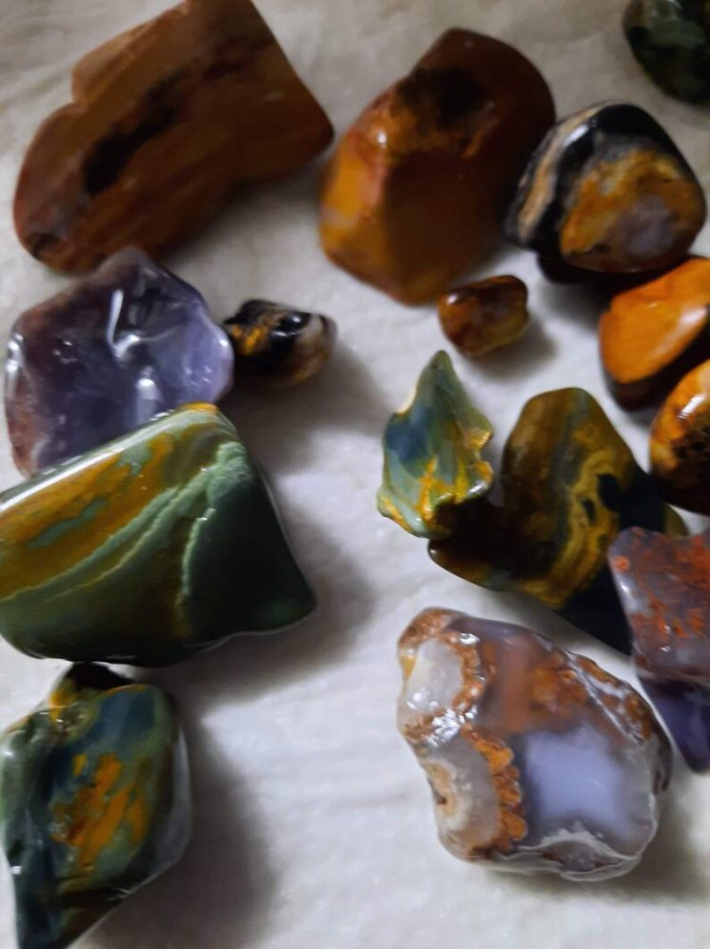 2lb Lot 6 Different Rock Variety Mixed Small Rough To Tumble Etsy