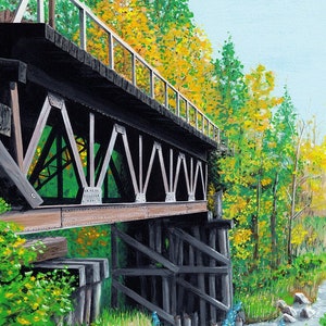 Bridge Train Historical Scenic Wyevale Fine Art Print