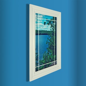 Lake Water Tree Landschap Geestelijke gezondheid Wandlamp LED nep raamkozijn