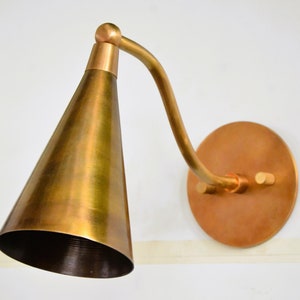 Handcrafted Raw Brass Wall Sconce: Modern Maximalist Decor
