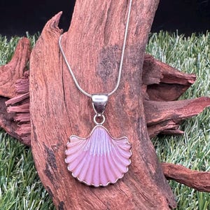 Sterling Silver River Clam Shell Pendant | .925 Coastal Shell Necklace | Beach Jewelry Gift for Ocean Lover