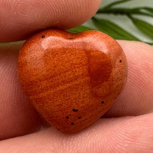 Mini, Red Mookaite Crystal Heart Carving