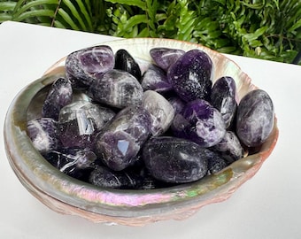 Amethyst Tumbled Stone – Third Eye & Crown Chakra Stone | Pisces and Aquarius Zodiac Crystal | Imbolc Crystal Grid | Meditation Crystal Gift