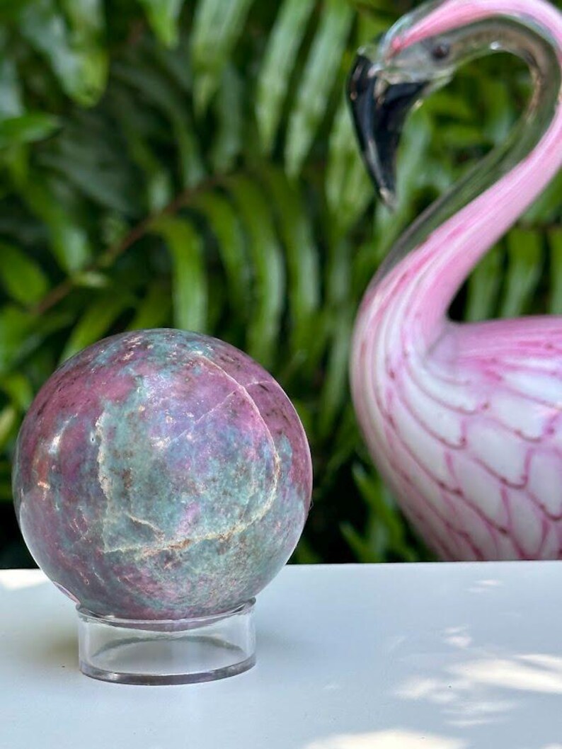 Ruby Kyanite 53mm sphere. UV Reactive!!
