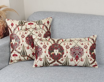 Floral Home Decor Throw Pillow Cover, Vintage Rug Pillow, Tribal Pillow Cover, Aztec Pillow, Ethnic Cushion, Kilim Pillow, Boho Pillow Cover