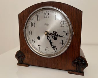 Stunning Rare Citizen Postmodern Pendulum Desk Clock Neo Art Deco