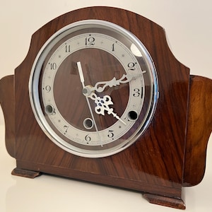 Nice Restored Bentima Vintage Mantel Clock 1930s with a modern twist.