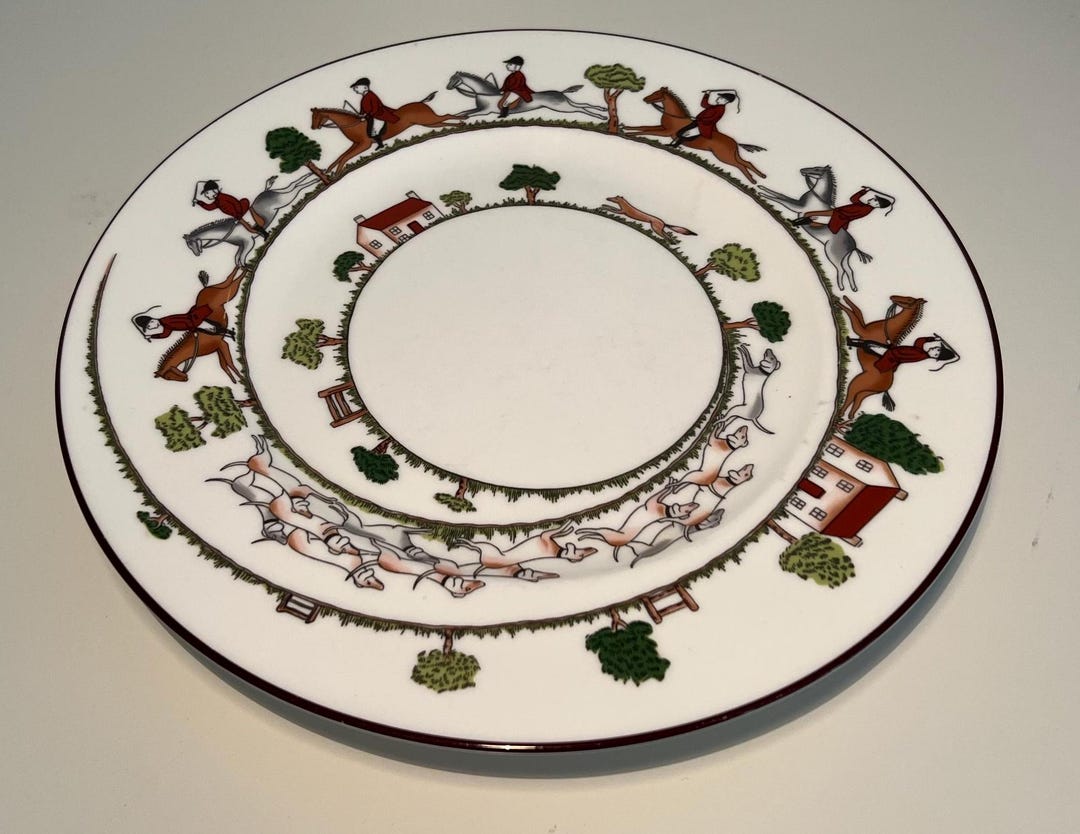 Coalport Hunting Scene Decorative Plate (27.5CM) - Etsy
