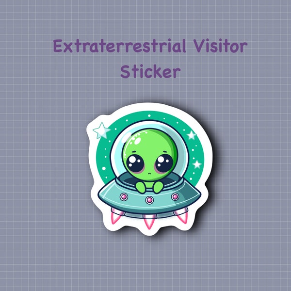 Extraterrestrial Space Friend | Waterproof Matte Vinyl Diecut Sticker/Magnet