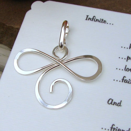 Infinite Pendant Necklace Sterling Silver Inspirational Gift Etsy Canada