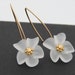 Spring Frost White Lucite Earrings Gold Filled or Sterling Silver 