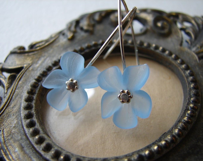 Confetti Blue Flower Earrings main image 1