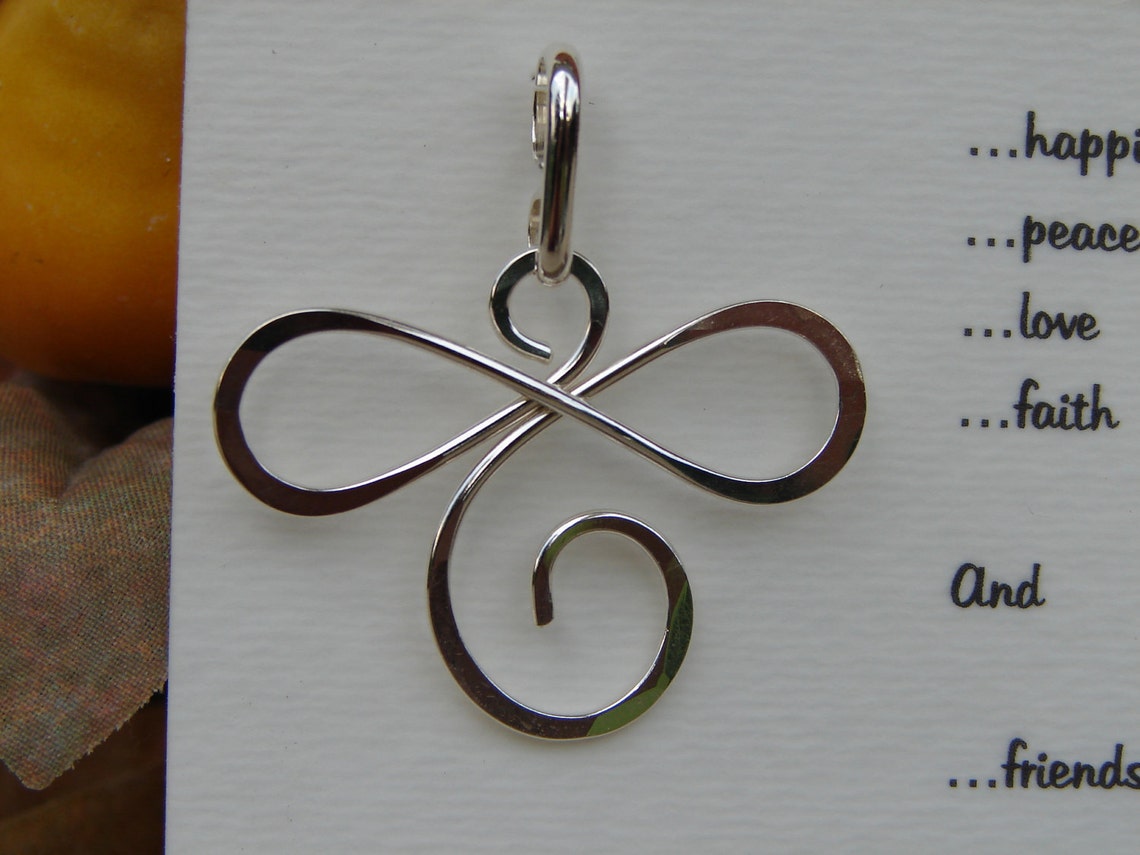 Infinite Pendant Necklace Sterling Silver Inspirational Gift Etsy