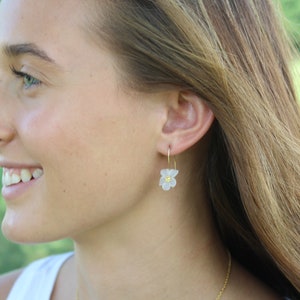 Spring Frost White Lucite Earrings Gold Filled or Sterling Silver image 3